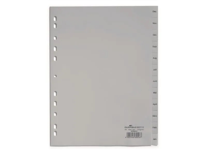 DURABLE Register A4 Hoch, 12-teilig, Dez.-Jan.