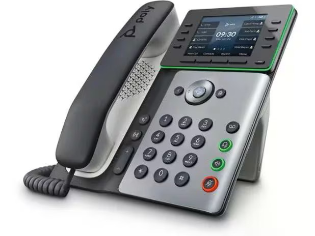 Poly Tischtelefon Edge E350 Grau/Schwarz/Weiss