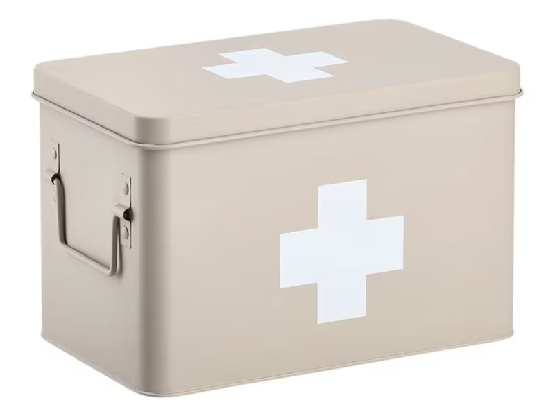 Zeller Present Erste Hilfe Schrank 32 x 19.5 x 20 cm, Beige