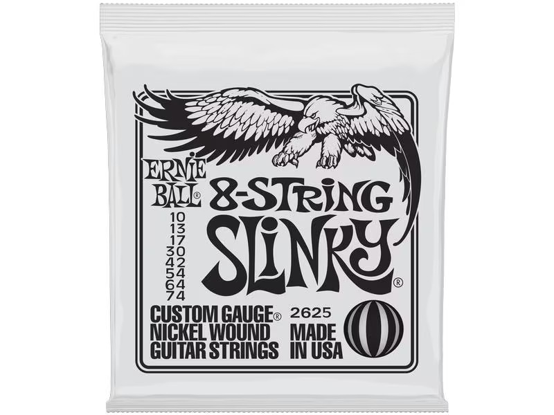 Ernie Ball Gitarrensaiten 2625 8-String Slinky – 10-74