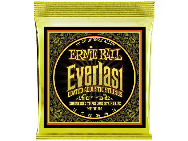 Ernie Ball Gitarrensaiten 2554 Everlast CB 80/20 – Medium 13-56