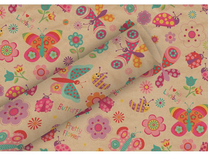 Braun + Company Geschenkpapier  By Nature Flying Friends, Braun