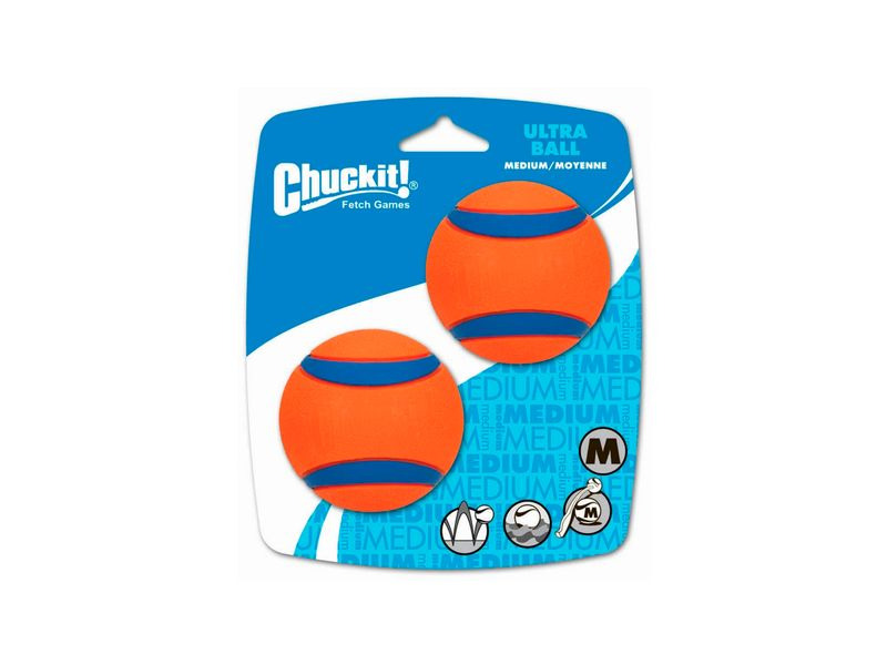 Chuckit! Hunde-Spielzeug Ultra Tennisball M, Ø 6.5 cm, 2 Stück
