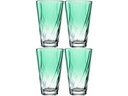 Leonardo Trinkglas Twist 300 ml, 4 Stück, Türkis