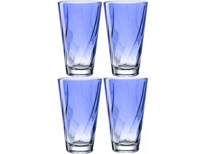 Leonardo Trinkglas Twist 300 ml, 4 Stück, Blau