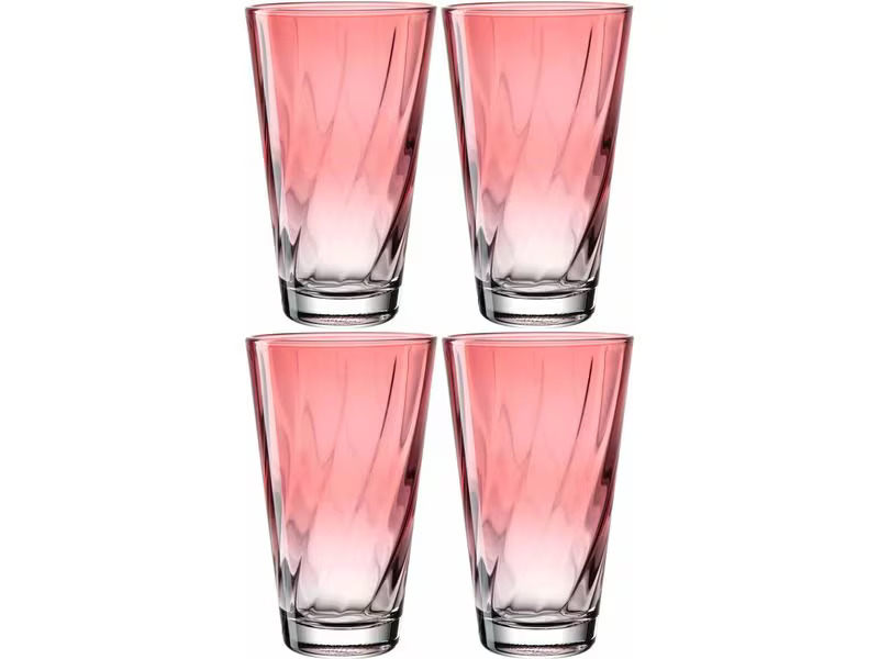 Leonardo Trinkglas Twist 300 ml, 4 Stück, Rot