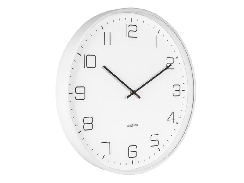 KARLSSON Wanduhr Lofty Ø 40 cm, Weiss