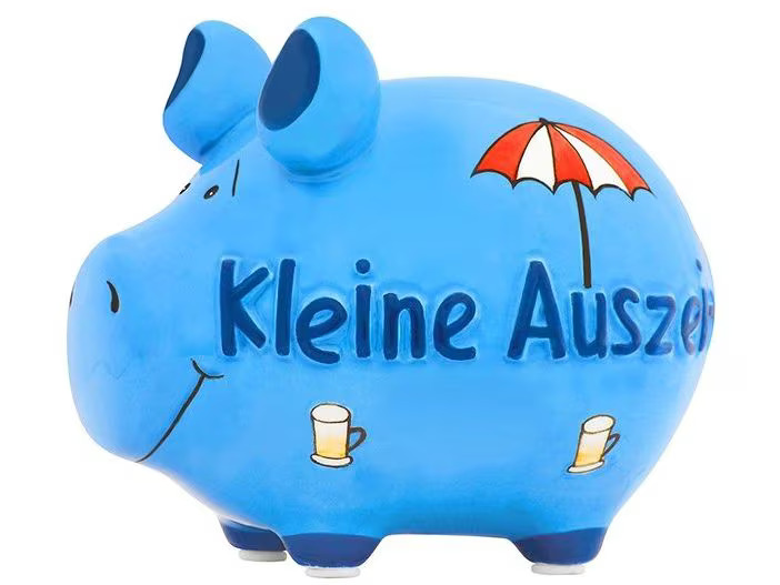 G. Wurm Spardose Kleine Auszeit 12.5 x 9 x 9 cm
