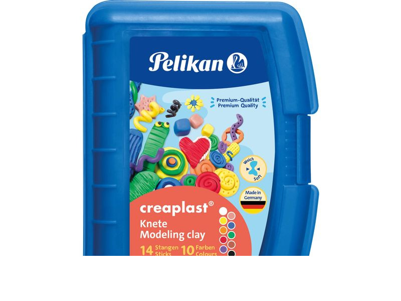 Pelikan Modelliermasse Creaplast Knete 14 Stangen, farbig