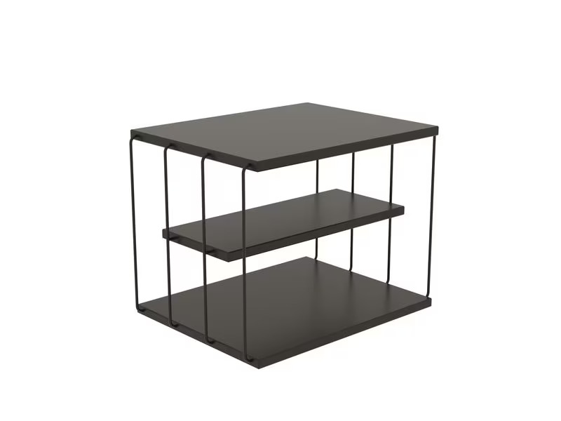 Woody Fashion Couchtisch Lifon 50 x 33 x 40 cm, Schwarz