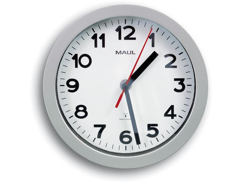 Maul Wanduhr MAULstep Ø 30 cm, Silber