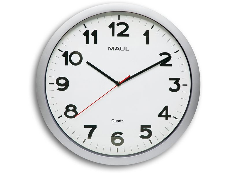 Maul Wanduhr MAULstep Ø 40 cm, Silber