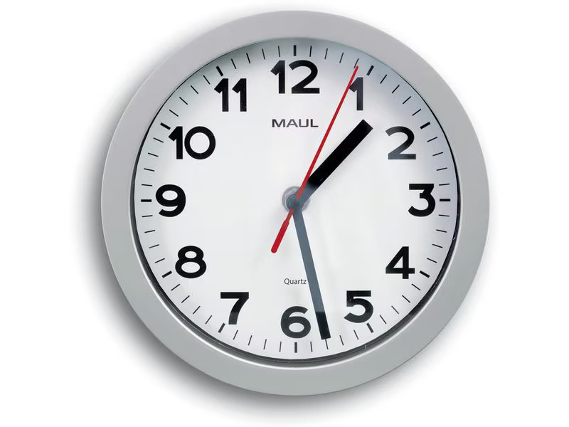 Maul Wanduhr MAULstep Ø 20 cm, Silber
