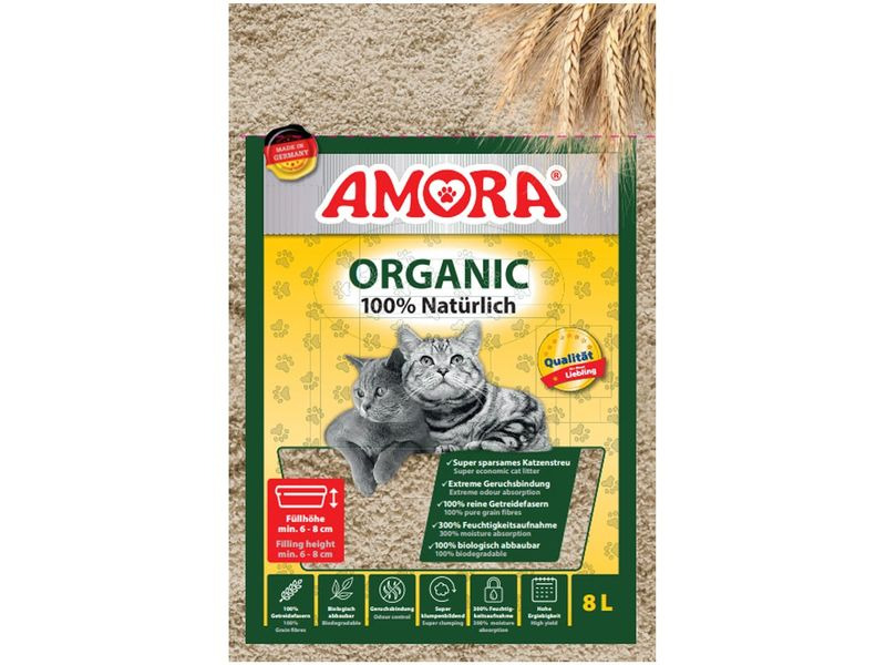 AMORA Katzenstreu Organic, 8 l