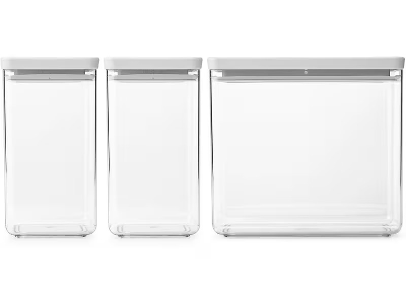 Brabantia Vorratsdose Tasty+ 6.7 l, Hellgrau/Transparent