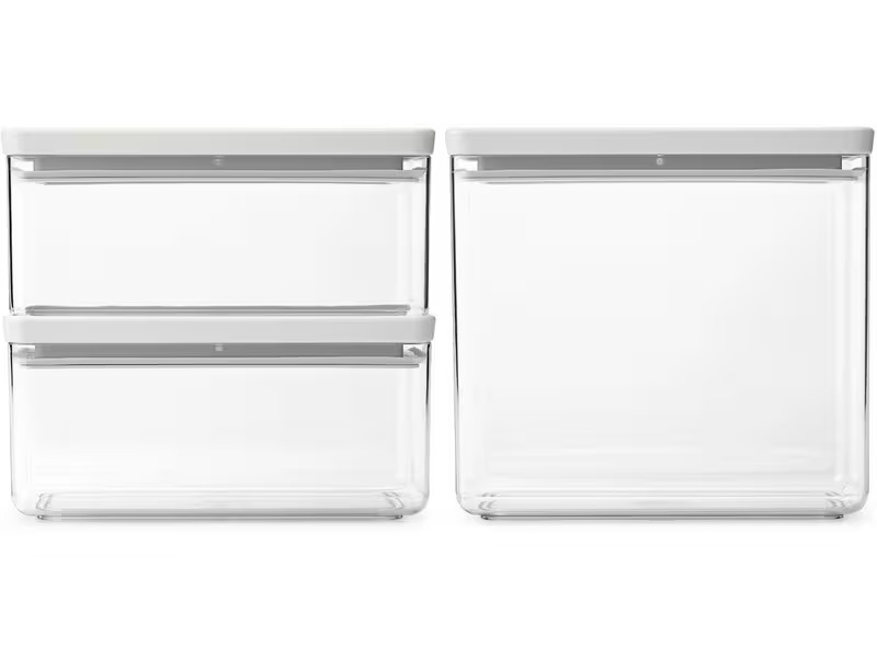 Brabantia Vorratsdose Tasty+ 6.5 l, Hellgrau/Transparent