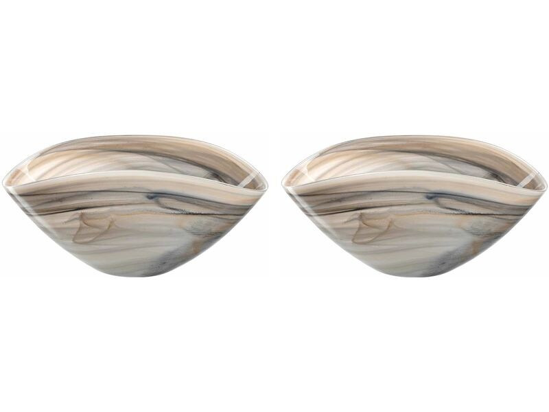 Leonardo Schale Alabastro 27 x 15 cm, 2 Stück, Beige