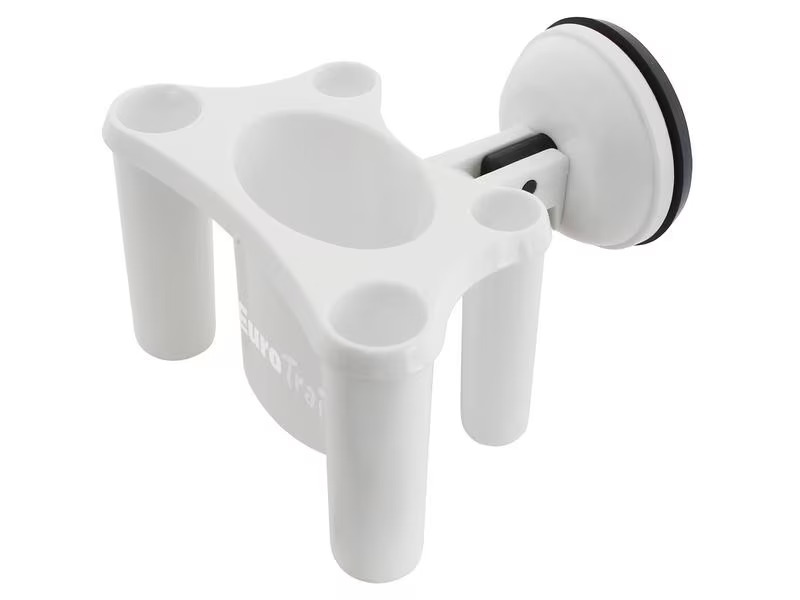 Eurotrail Zahnbürsten-Halter mit Saugnapf Weiss