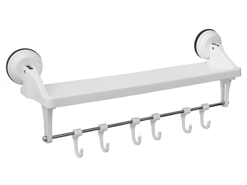 Eurotrail Saugnapf-Regal mit Haken Weiss