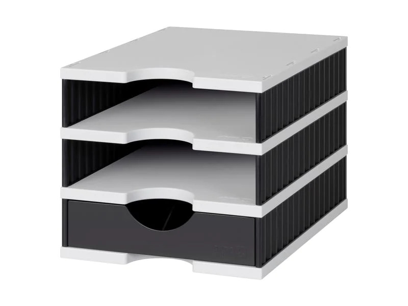 Styro Schubladenbox Styrodoc Uno Schwarz/Grau