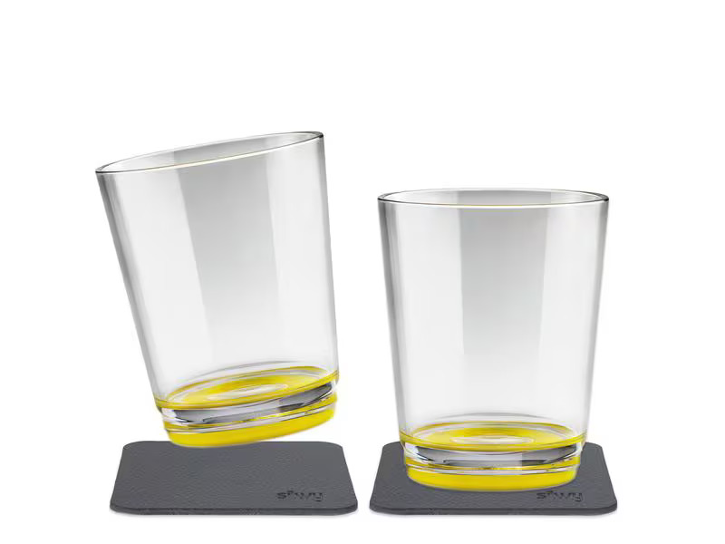 Silwy Outdoor-Becher Oh Yellow 2er-Set magnetisch