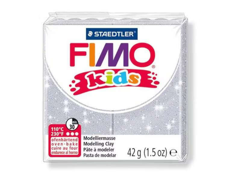 Fimo Modelliermasse Kids Glitter Silber