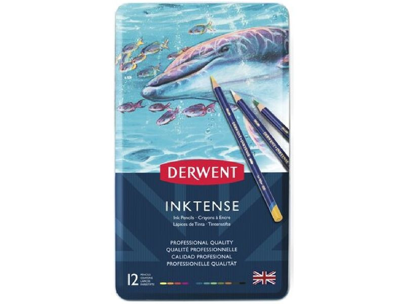 Derwent Aquarellstifte Inktense Permanent 12-teilig