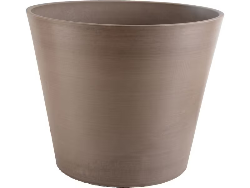 Van der Gucht Blumentopf Woodstone Ø 35 cm x 33 cm Taupe