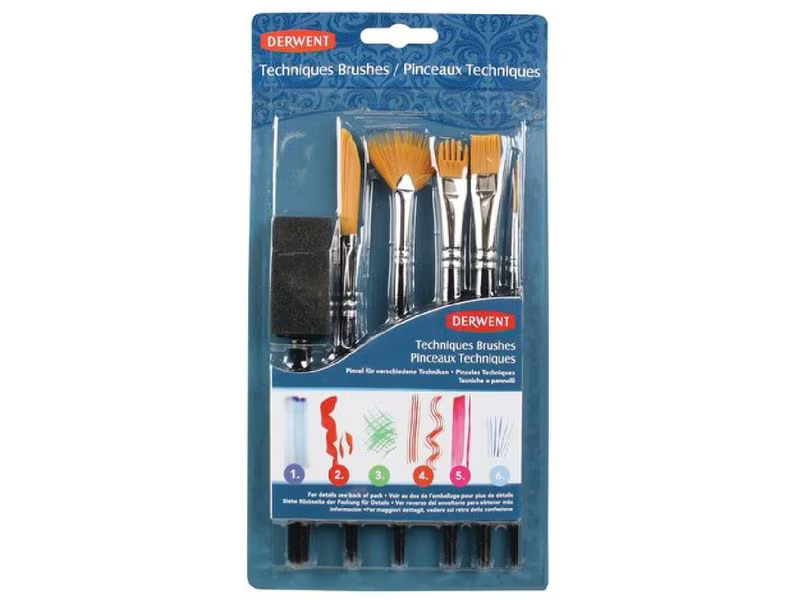 Derwent Brush Pinsel Set 6-teilig