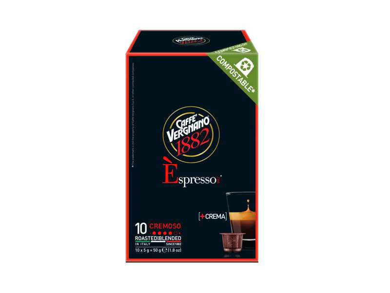 Caffè Vergnano Kaffeekapseln Espresso Cremoso 10 Stück