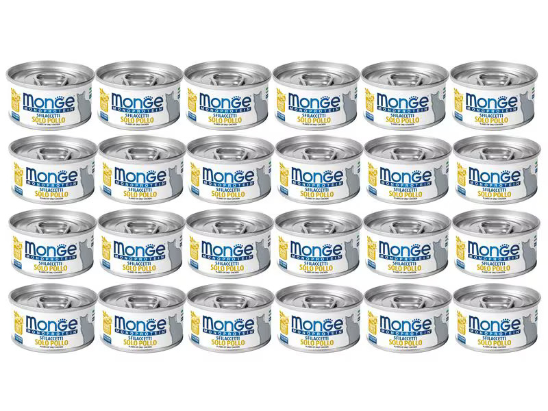 Monge Nassfutter Katze Monoprotein Huhn 24 x 80 g
