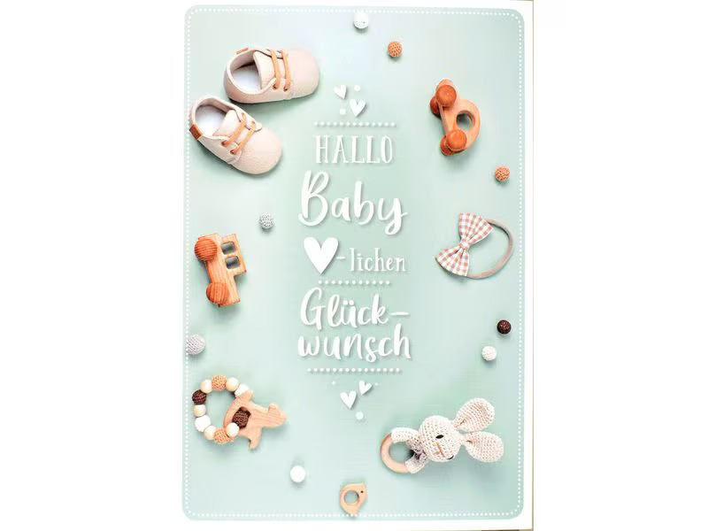 ABC Glückwunschkarte zum Baby B6