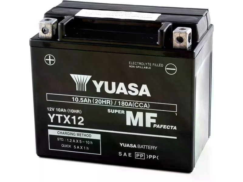 YUASA Motorradbatterie AGM 12V/10.5Ah/180A 10.5 Ah