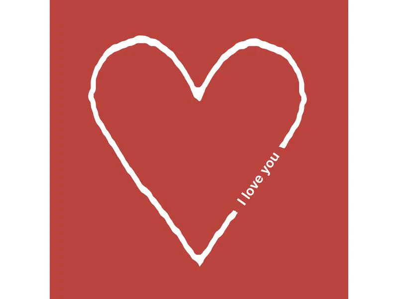 Paper + Design Papierservietten I love you 33 cm x 33 cm, 20 Stück