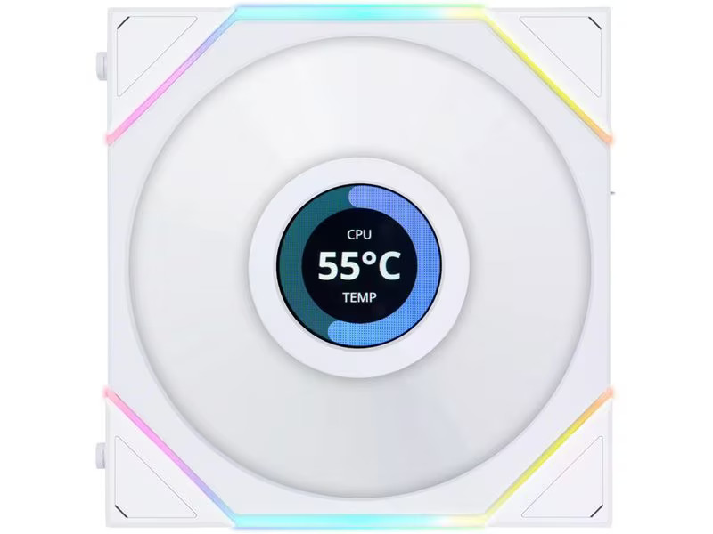 Lian Li PC-Lüfter UNI FAN TL LCD Reverse Blade - 120 mm Weiss