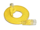 SLIM Slimpatchkabel RJ-45 - RJ-45, Cat 6, UTP, 0.1 m, Gelb
