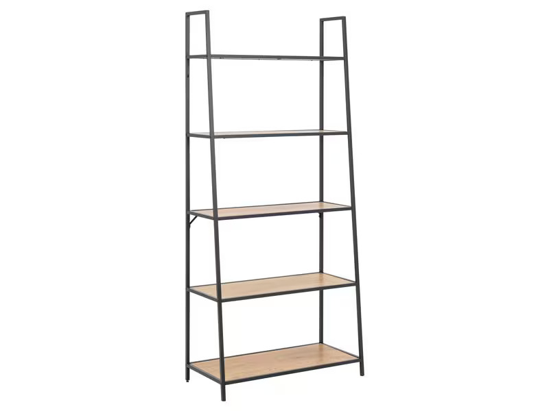 AC Design Regal Seaford 77 x 36 x 174.5 cm, Eiche/Schwarz matt