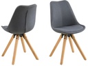 AC Design Stuhl Dima 2 Stück, Dunkelgrau