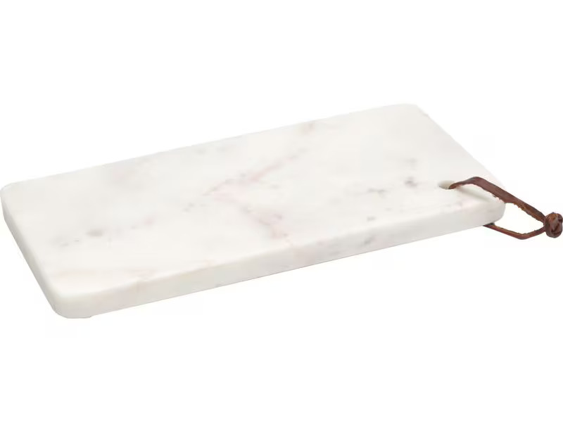 FURBER Servierplatte Marmor Weiss, 25 x 12 cm