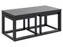 AC Design Couchtisch Cornus 3-er Set, Schwarz