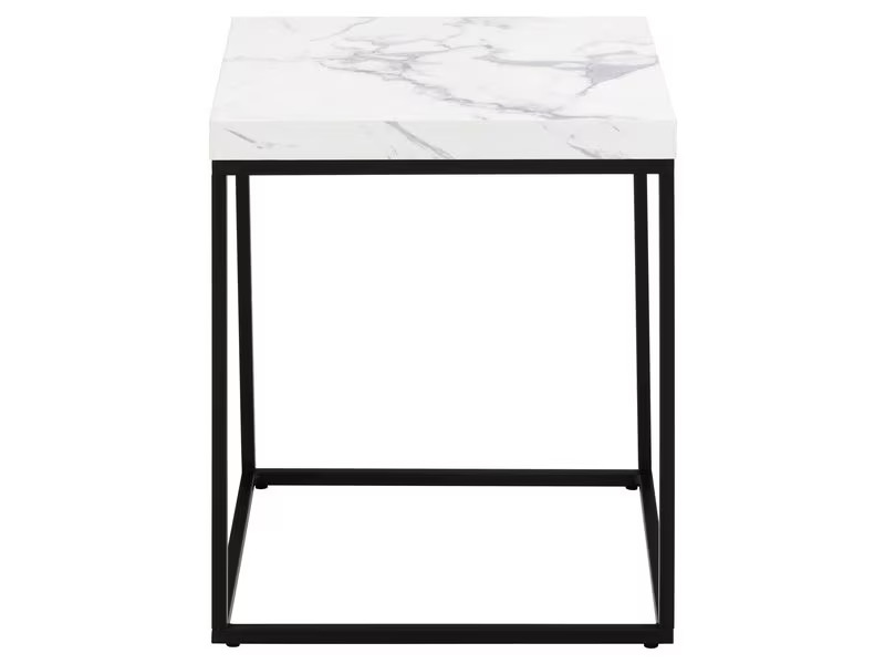 AC Design Couchtisch Barossa 40 x 40 x 45 cm, Schwarz/Weiss