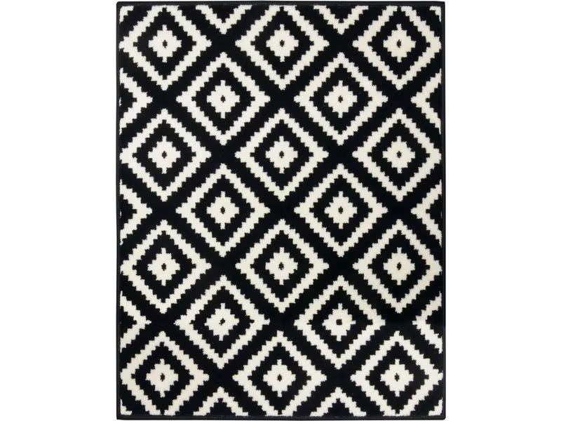 Hanse Home Teppich Diamond 120 cm x 170 cm, Schwarz/Weiss