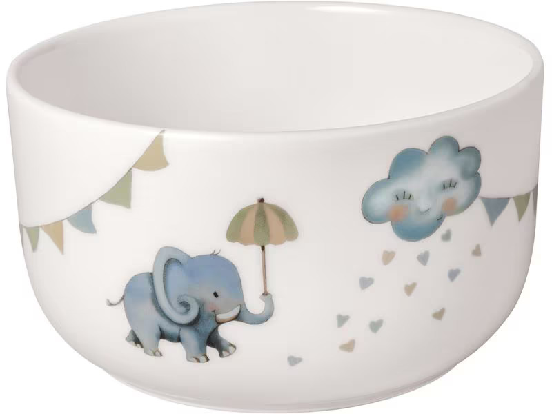 Villeroy &amp; Boch Kinderschale Walk Elephant 440 ml, 6 Stück, Hellblau