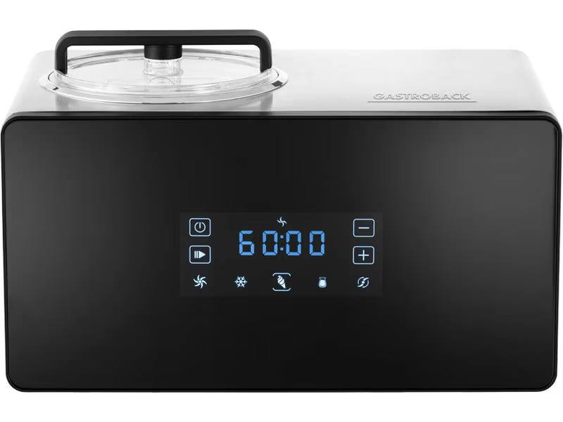 Gastroback Glacemaschine Advanced Control 1.5 l, Schwarz/Silber
