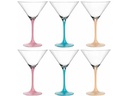 Leonardo Cocktailglas Brera 230 ml, 6 Stück, Himmelblau/Pfirsich/Rosa