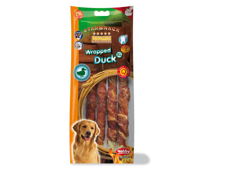 Nobby Kausnack StarSnack Barbecue Wrapped Duck XL, 253 g