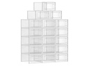 Songmics Schuhorganizer stapelbar 18-er Set, Transparent
