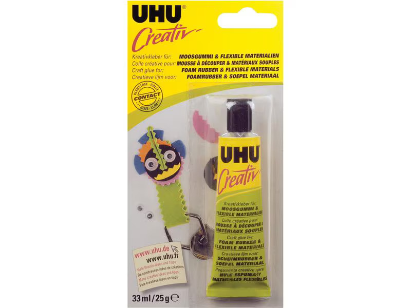 UHU Spezialkleber Moosgummi &amp; flexible Materialien 33 ml