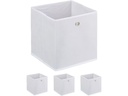 relaxdays Aufbewahrungsbox 4er Set Weiss