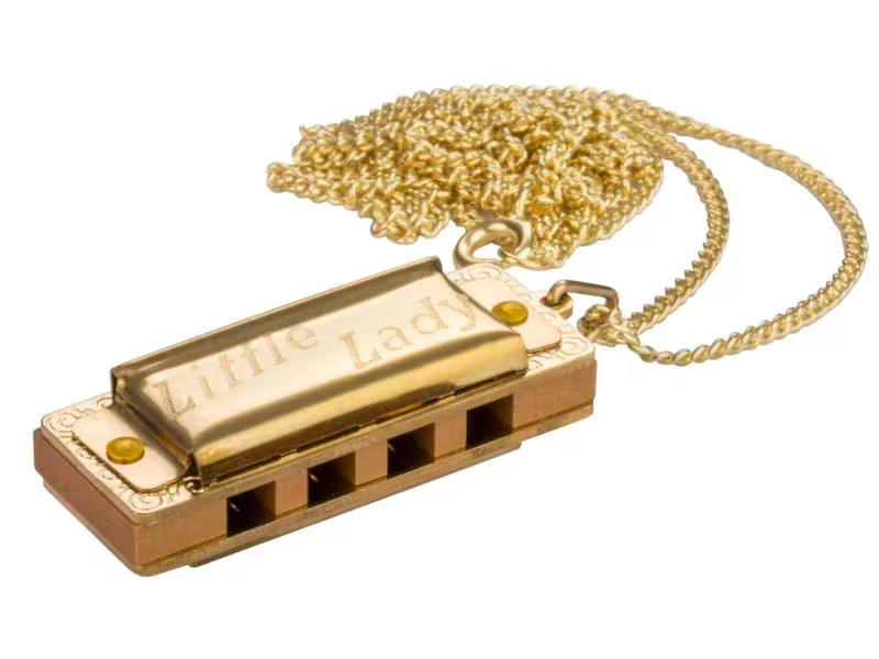 Hohner Mundharmonika Miniature Little Gold Halskette – C-Dur